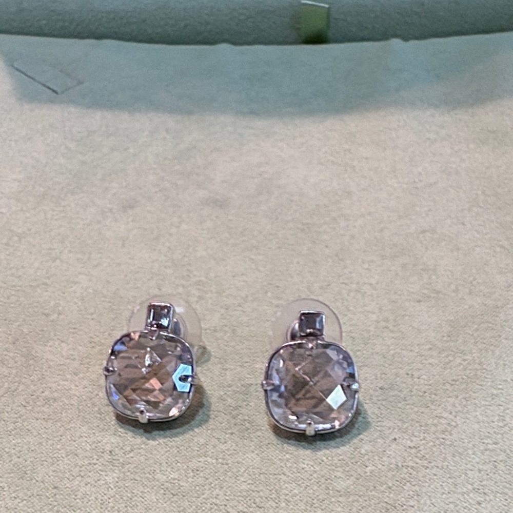 Elegant Silver Crystal Earrings